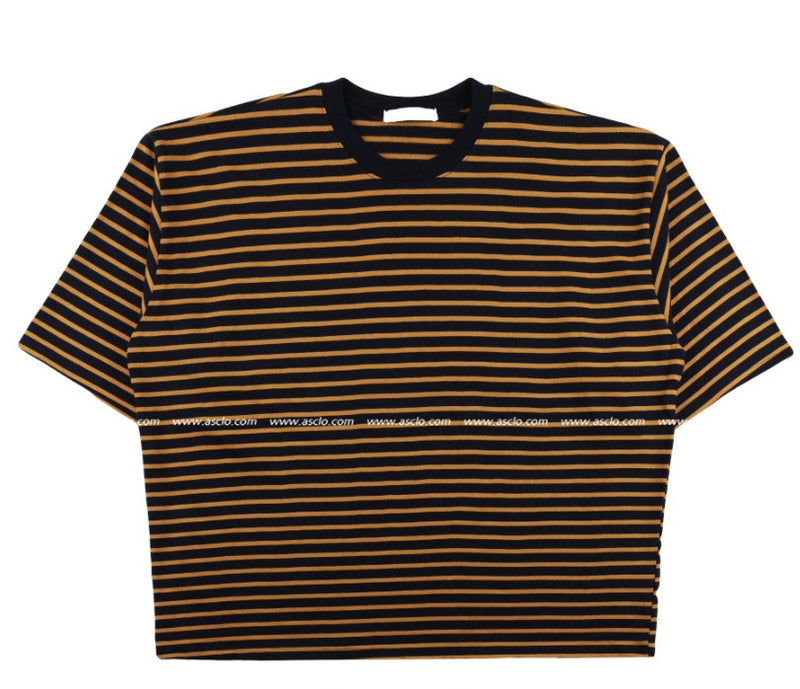 ASCLO Marine Stripe Three Quarter sleeve T Shirt (3color) (6565916049526)