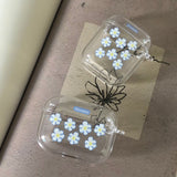 ブルーフラワーエアーポッズケース/Blue flower air pods case