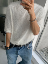 ユニークモヘアショートスリーブTシャツ / Unique Mohair Short Sleeve T Shirt (3color)