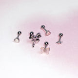 [SET] Butterfly Heart Ribbon Drop Piercing