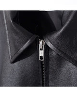 LS ビーガンレザーシングルジャケット/LS Vegan Leather Single Jacket (Black)