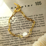 Fresh water pearl toggle bracelet (2COL) (6655051563126)
