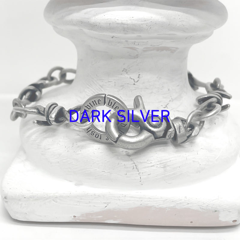 10mm トローン リンク ブレスレット / [BLESSEDBULLET]10mm thron link bracelet_vintage silver