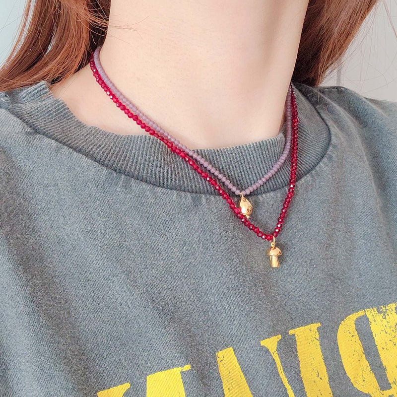 Mushroom and fruit necklace (6655946457206)