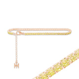 ミニテニスブレスレット / [S925] Yellow Mini Tennis Bracelet (rosegold)