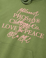 Love&Peace Campaign Hoodie/Pea Green (6540661162102)