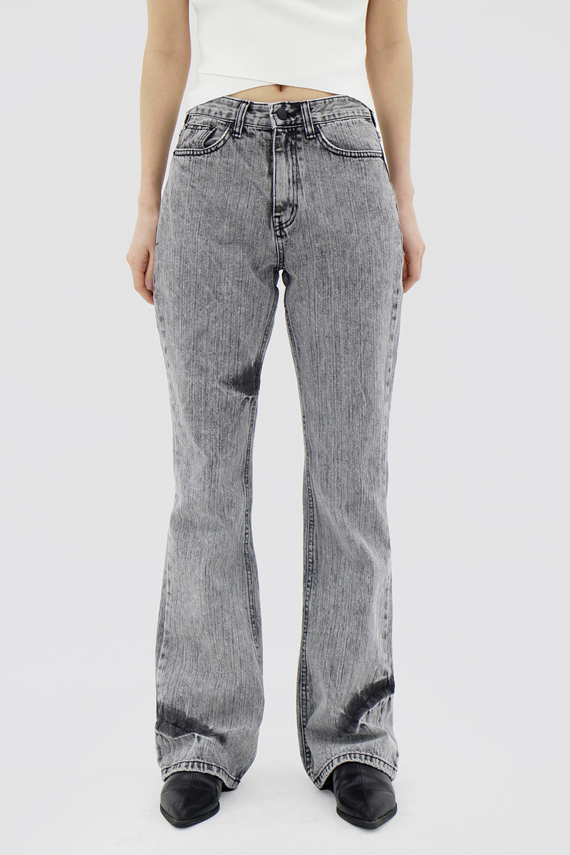 グレーデニムブーツカットパンツ / no.0027 Gray Denim Bootcut Pants