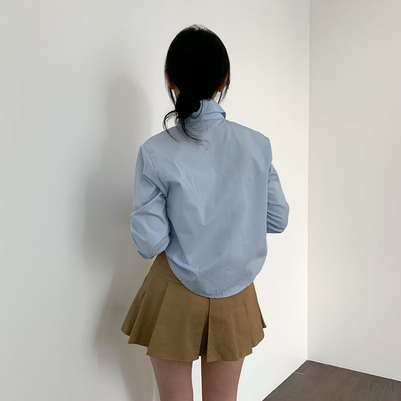 ロングスリーブボタンドフロントシャツ / Long Sleeve Buttoned Front Shirt