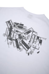 White Smashed label T-shirt (6680807342198)
