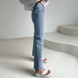 バックルストレートワイドジーンズ / Buckle Straight Wide Jeans