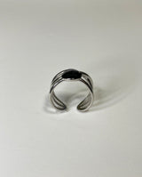 ツイストオニックスリング / twist onyx ring (925silver)