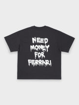 OVERSIZE FIT NEED MONEY TEE - CHARCOAL / S24STS03-CHARCOAL