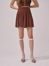 22SSリッチケーブルニットスカート/[TC22SSKN02BR] 22SS RICH CABLE KNIT SKIRT [BROWN]