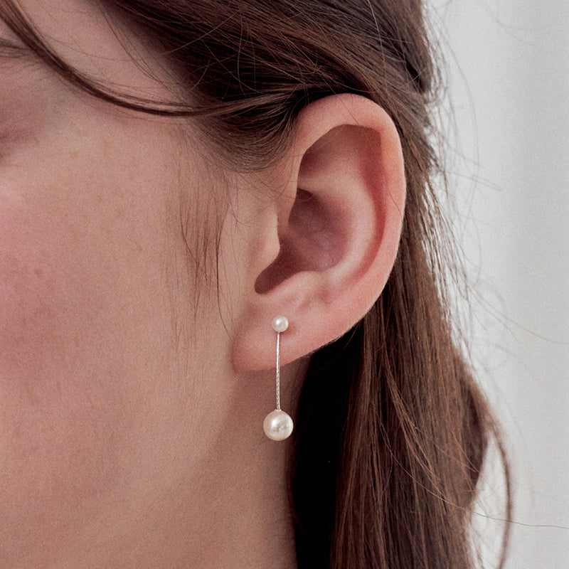 アフタヌーンパールドロップピアス / afternoon pearl drop earring