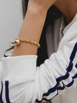 レイヤードチェーンボールブレスレット / layer chain ball bracelet - gold