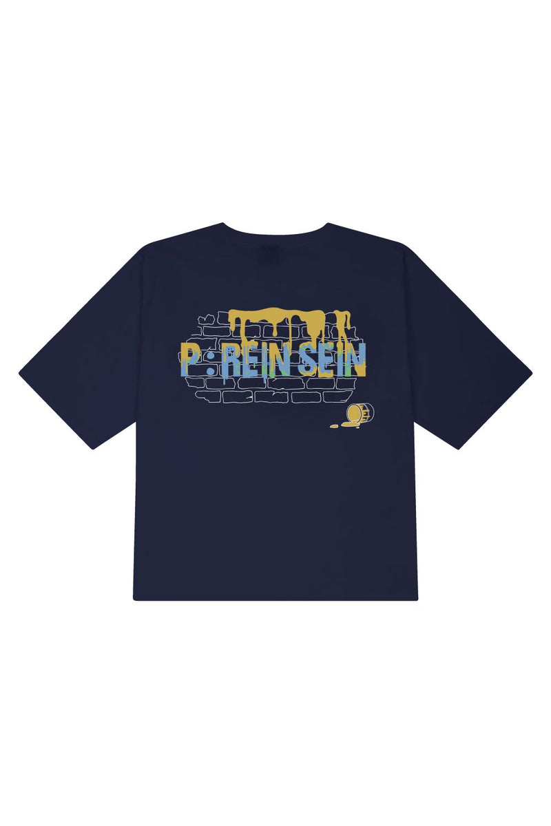 ペイントTシャツ/navy paint t-shirts