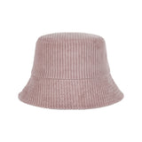 ワイドコーデュロイラベルバケットハット/Wide Corduroy Label Bucket Hat Pink