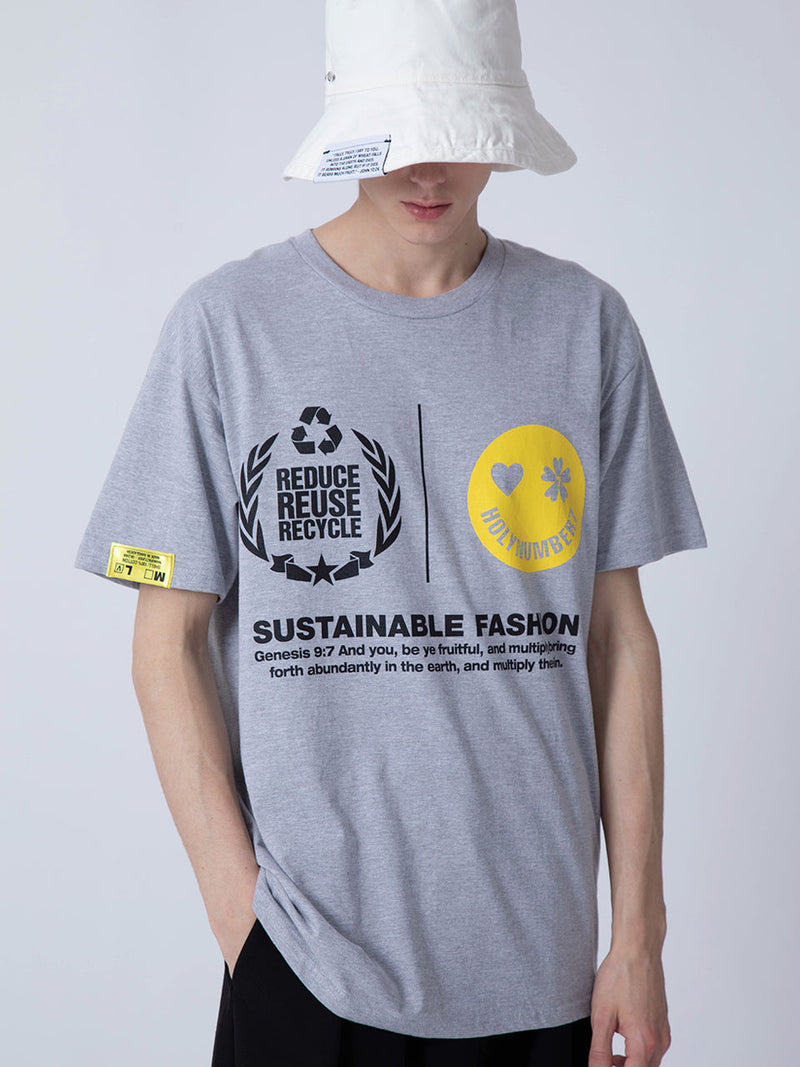 サステナブルキャンペーンTシャツ/SUSTAINABLE FASHION CAMPAIGN 1/2 T-SHIRT_GRAY