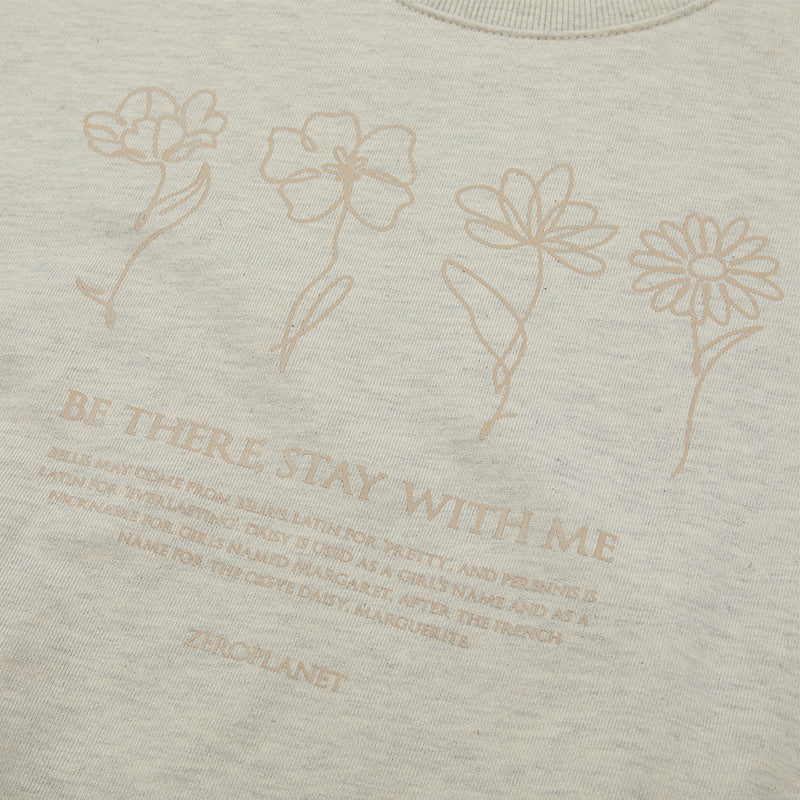 Flower Hand Graphic Sweatshirt [OATMEAL] (6674519064694)