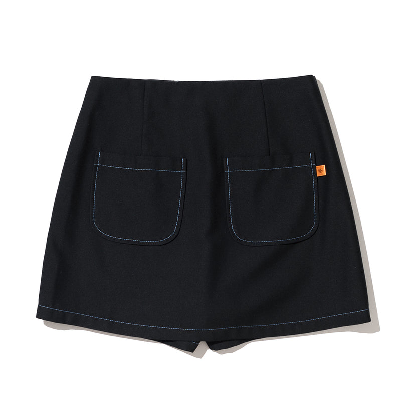 Rose Skirt Pants [BLACK] (4617839640694)