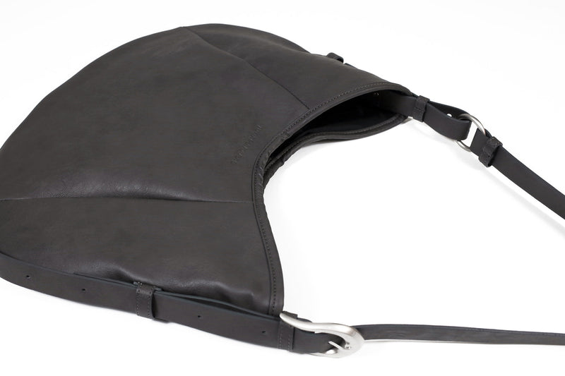 Hバックルソフトレザーダンプリングバッグ / H-Buckle Soft Leather Dumpling Bag (gray)