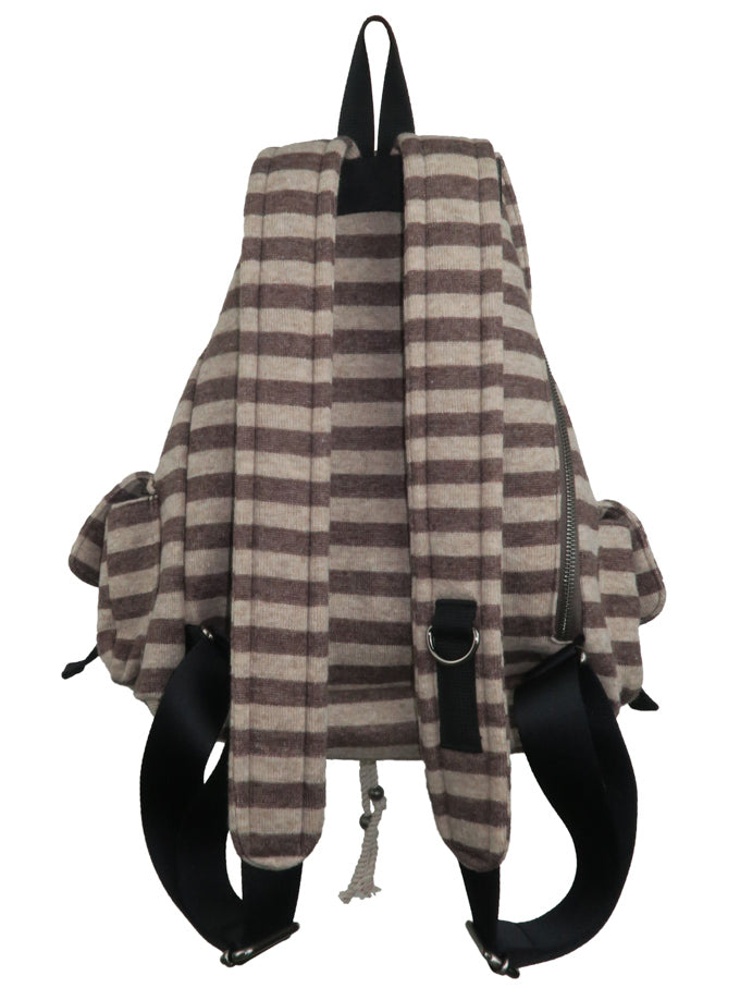 ウールストライプバックパック/Wool stripe backpack_brown