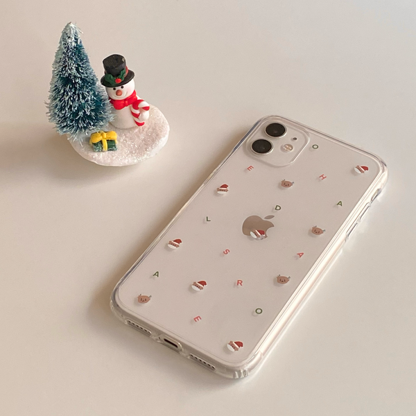 Santa Pattern Jelly Case (iPhone, Galaxy) (6674269601910)