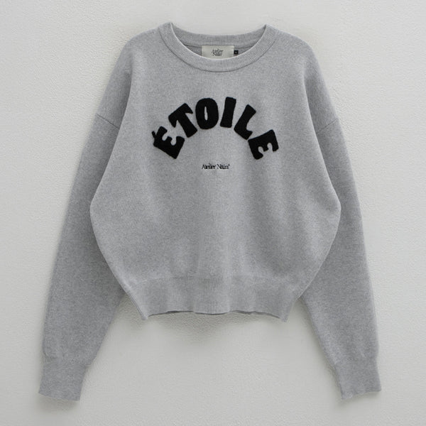 (T-6771)ETOILE BOOKLE EMBROIDERY KNIT