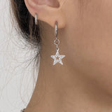 スターリングサージカルスチールピアス/Star ring surgical steel earring