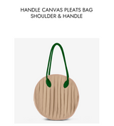 Handle canvas pleats BAG - Biege (6613759197302)