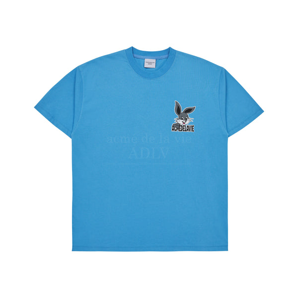 カートゥーンラビットショートスリーブTシャツ / CARTOON RABBIT SHORT SLEEVE T-SHIRT BLUE