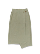 [BREEZE] Check Linen Wrap Skirt_GREEN (CTD1) (6549619933302)