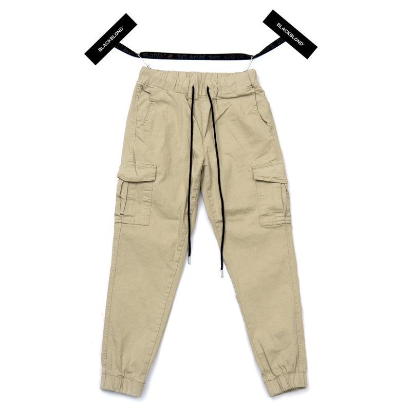 BBD Basic Cargo Jogger Pants (Beige) (4643665576054)