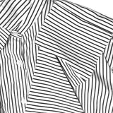 アシンメトリー オーバーサイズ ストライプシャツ｜asymmetry over size stripe shirt (2633536176246)