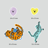 OOPS & HEY TIGER 4PCS STICKERS (6538533011574)