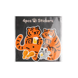CHICKEN & BEER TIGER 4PCS STICKERS (6538526163062)