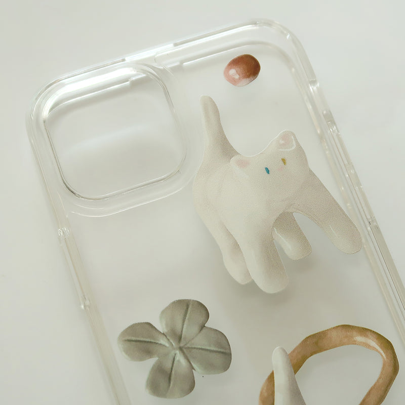 odd-eye cat jelly hard phone case (6657276444790)