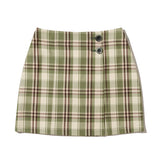 Pleats Wrap Skirt [GREEN CHECK] (4617840656502)