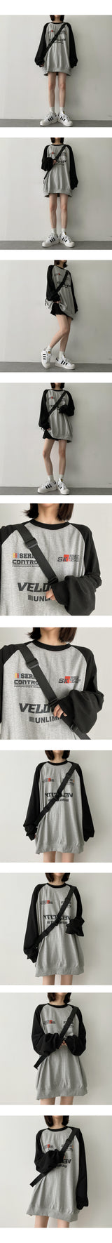 ベロアカラードラグランスウェットシャツ / Velour Colored Raglan Sweatshirt