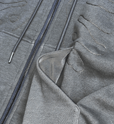 THE FOUNDATION zip-up hoodie(Khaki grey) (6636898091126)