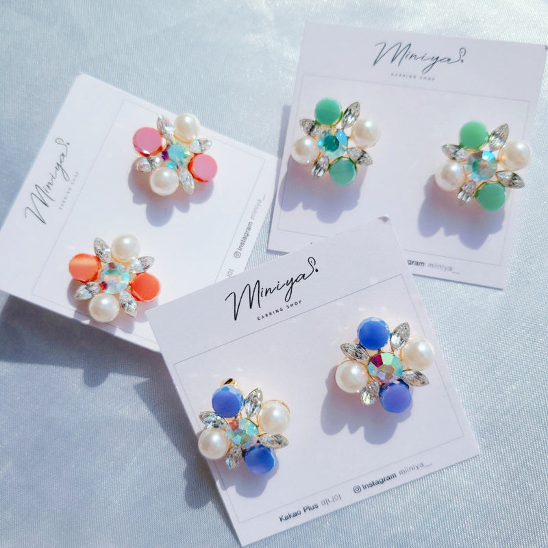 アクリルパールピアス/Acryl Pearl Earring (4color)