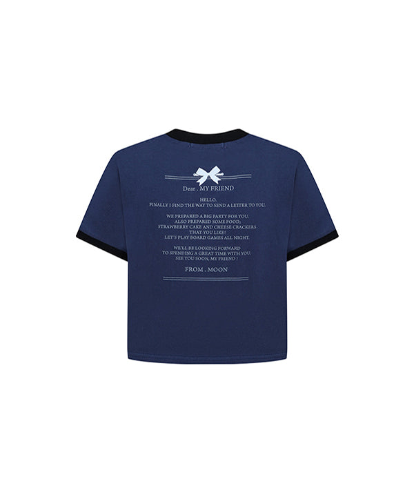 リボンレターTシャツ / RIBBON LETTER T-SHIRT (3 colors)