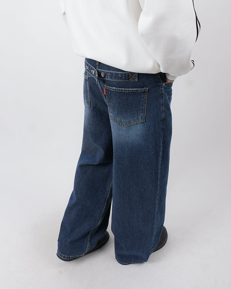 ベルトループディティールフラップデニムジーンズ / belt loop detail flap denim jeans