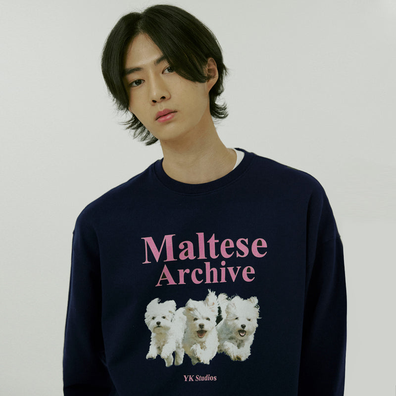 (裏起毛)マルチーズアーカイブスウェットシャツ/(Napping)Maltese archive sweatshirts