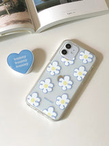 ブルーフラワージェリーケース (アイフォンケース) / Blue flower jelly case (iphone case)