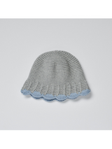 플라워벨햇 (그레이 앤드 블루) /  Flower bell hat (grey and blue) (6656025591926)