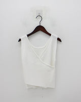 ラップクロップニットキャミ / Wrap Crop Knitted Camis (2color)