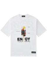 [ENJOY YOUR MEAL] CAMPAIGN 1/2 T-SHIRT ICE CREAM_WHITE (6582792945782)