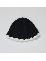 플라워벨햇 (블랙 앤드 화이트) / Flower bell hat (black and white) (6656026247286)
