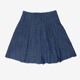 Lena pleated denim mini skirt (6554927792246)
